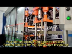 Máquina de formación de vacío automática de tres estaciones usada para alimentos para mascotas