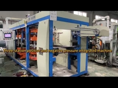 Máquina integrada de tres estaciones de presión positiva y negativa