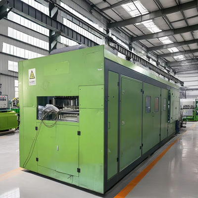 Máquina de fabricación de cajas de plástico para alimentos de segunda mano de tres estaciones totalmente automática Máquina de termoformado de plástico