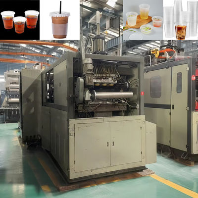 Máquina de fabricación de vasos de plástico desechable de material de PP de calidad alimentaria totalmente automática usada Máquina de termoformado de plástico