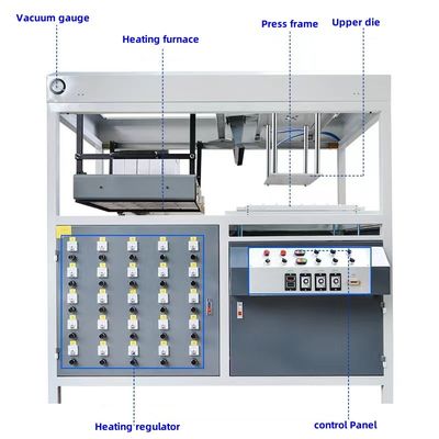 Máquina automática de formación de vacío para la fabricación de plásticos con área de formación máxima de 560*610 mm