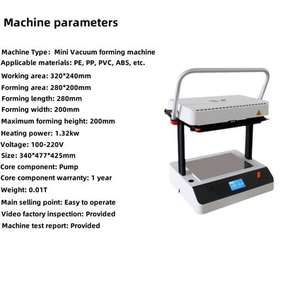 Máquinas automáticas de formación de vacío dental Máquina de formación de vacío de plástico acrílico pequeño