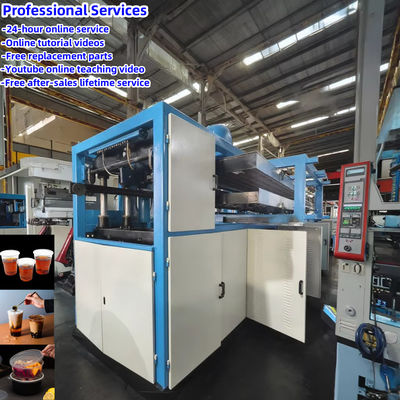 Máquina de termoformado de plástico PP/PS de calefacción eléctrica para hacer tazas de helado navideño
