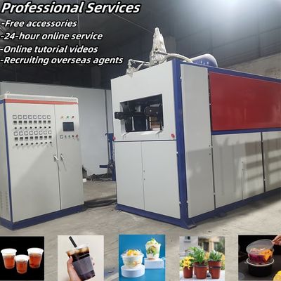 Máquina de fabricación de vasos de plástico desechables usados Copas de helado Máquina de termoformado de plástico