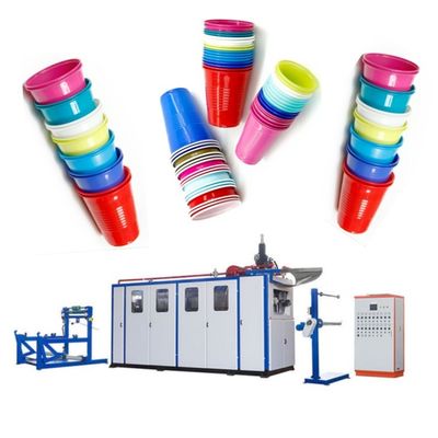 Máquina de fabricación de tazas de plástico totalmente automática con un área de formación de 720*300 mm y una capacidad de 5000 kg