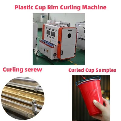 Máquina de curling totalmente automática de borde de copa de plástico