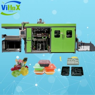 Máquina para hacer una caja de pasteles de plástico totalmente automática Máquina para hacer una caja de comida de plástico