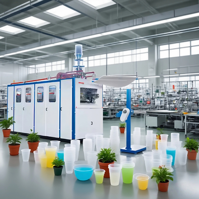 Máquina de termoformado de plástico PLC para cajas y cuencos de comida